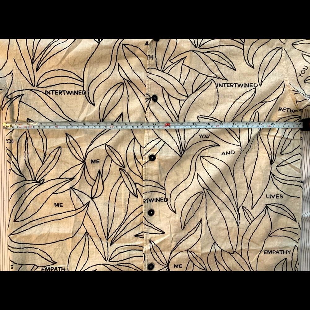 Pull&Bear Button Down Short Sleeve Flower Pattern… - image 4